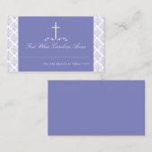 Damas lavande avec carte de siège croisé (Devant / Derrière)