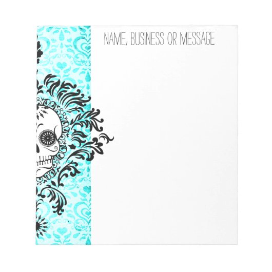 Damas mortes - Bloc-notes pour crâne à sucre perso (Devant)