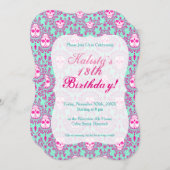 Damas mortes - Chic crâne Sugar Invitations person (Devant / Derrière)