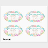 Damas mortes - Sticker Étiquette à crânes de sucre (Feuille)