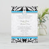 Damas noir avec invitation de mariage Aqua brillan (Debout devant)