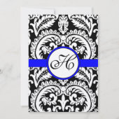 Damas noir avec invitation de mariage Royal Bleu (Devant)