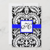 Damas noir avec invitation de mariage Royal Bleu (Devant)
