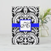 Damas noir avec invitation de mariage Royal Bleu (Debout devant)
