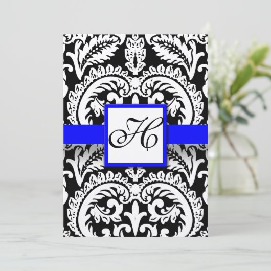Damas noir avec invitation de mariage Royal Bleu (Debout devant)