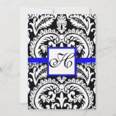 Damas noir avec invitation de mariage Royal Bleu (Devant)