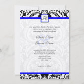Damas noir avec invitation de mariage Royal Bleu (Dos)