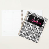 Damas noir blanc Mignon tendance Monogramme (Devant avec enveloppe)