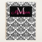 Damas noir blanc Mignon tendance Monogramme (Devant)