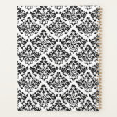 Damas noir blanc Mignon tendance Monogramme (Dos)