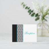 Damas noir et blanc avec carte de boîtier Aqua (Debout devant)