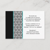 Damas noir et blanc avec carte de boîtier Aqua (Dos)