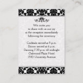 Damas noir et blanc sur la carte de boîtier en lin (Dos)