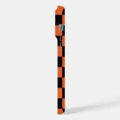 Damas noir et orange rétro Monogramme (Côté gauche)