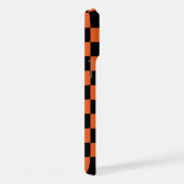 Damas noir et orange rétro Monogramme (Côté droit)