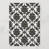 Damas Noir Sur Blanc Red Trim Programme de Mariage (Dos)