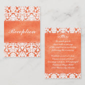 Damas orange et blanc sur la carte de boîtier en l (Devant / Derrière)