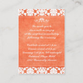 Damas orange et blanc sur la carte de boîtier en l (Dos)