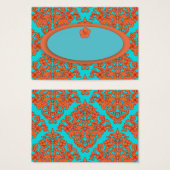 Damas orange et turquoise (Devant & derrière)