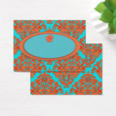 Damas orange et turquoise (Bureau)