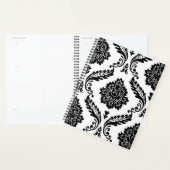 Damas Rococo Lg Motif Noir sur Blanc (Devant avec enveloppe)