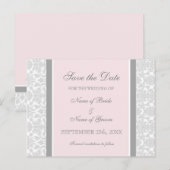 Damas rose Enregistrer la date Cartes postales Mar (Devant / Derrière)