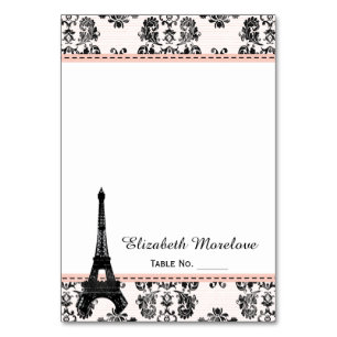 Damas rose Tour Eiffel Tente Cartes de Place