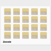 Damas rustique jaune Enregistrer les stickers Date (Feuille)