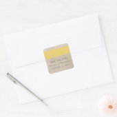 Damas rustique jaune Enregistrer les stickers Date (Enveloppe)
