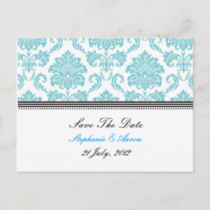 Damas Turquoise Enregistrer La Carte Postale Date