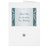 damas turquoise sur un menu arrière - plan argenté (Dos)