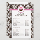 Damasbakkerijprijslijst (Voorkant / Achterkant)