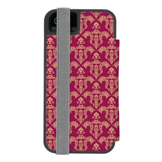 Damasbehang 4 incipio iPhone portemonnee hoesje (Agenda Achterkant)