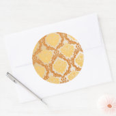 Damasbehang 5 ronde sticker (Envelop)