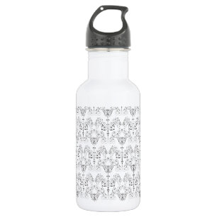 Damasbehangselpapier - zwart + je achtergrond. Waterfles
