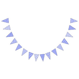 Damasblauw-witte stekelbaars vlaggetjes