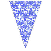 Damasblauw-witte stekelbaars vlaggetjes (Derde vlag)