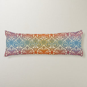 Damascus Contour Wallpaper - blauw vioolrood Lichaamskussen