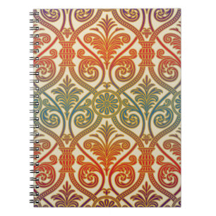  Damascus Contour Wallpaper - blauw vioolrood Notitieboek