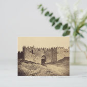 Damascus Gate, Jerusalem  1857 foto Briefkaart (Staand voorkant)