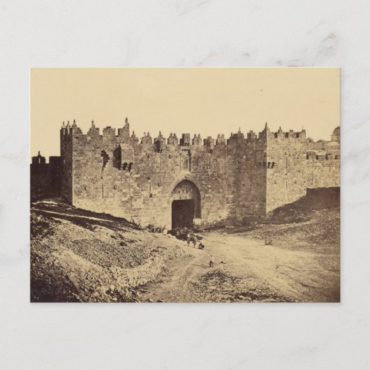 Damascus Gate, Jerusalem  1857 foto Briefkaart (Voorkant)