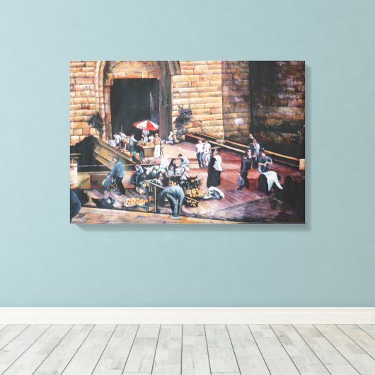 Damascus Golden Gate, Old Jerusalem Canvas Afdruk (Insitu (Houten vloer))