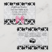 Damascus met roze poot visitekaartje (Voorkant / Achterkant)