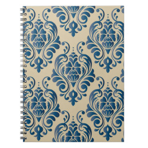Damascus naadloos patroon van florale ornament notitieboek
