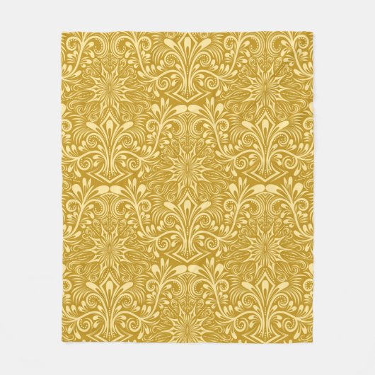 Damascus naadloze patroon herhalende achtergrond. fleece deken (Voorkant)