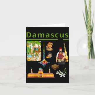 Damascus Syrië Erfgoed Oude Stad Ontwerp Kaart