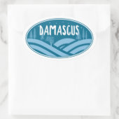 Damascus Virginia buitenshuis Ovale Sticker (Tas)