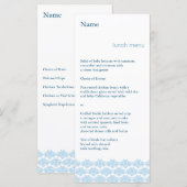 Damaseenvoud Menu Blauwe gebeurtenis 2 (Voorkant / Achterkant)