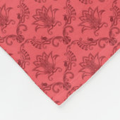 Damasflorpatroon Fleece Deken (Hoek)