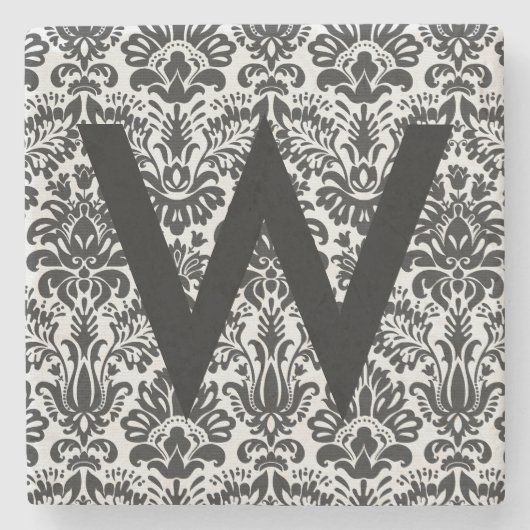 DamasInitiaal Stenen Onderzetter (Voorkant)